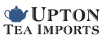 Upton Tea Imports logo with a blue teapot icon on a white background