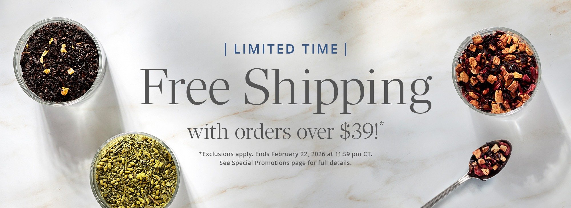 Limited Time Only! Free Shipping with orders over 39*